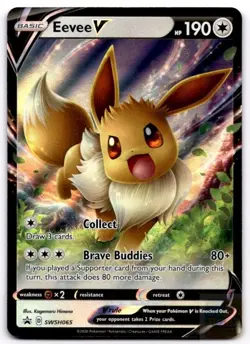 Eevee V (Eevee Stamped) SWSH065 Holo Promo Battle Academy 2022 Pokemon Near Mint - Image 1