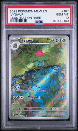 2023 POKEMON MEW EN-151 ILLUSTRATION RARE #167 IVYSAUR PSA 10 - Image 1