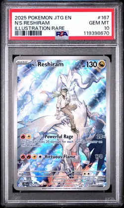 N's Reshiram PSA 10 2025 Pokemon Jtg En-Journey Together #167 - Image 1