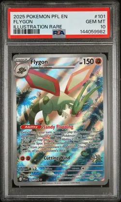 Flygon illustration Rare 101/194 Pokemon:Phantasmal Flames PSA 10💎 - Image 3