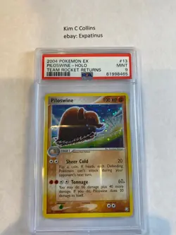 Pokemon 2004 Team Rocket Returns Piloswine Holo #13 PSA 9 Mint - Image 1