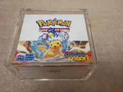 Minty Factory Sealed Pokemon Surging Sparks Booster Box With Acrylic Case - Image 1