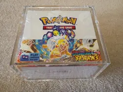 Minty Factory Sealed Pokemon Surging Sparks Booster Box With Acrylic Case - Image 1