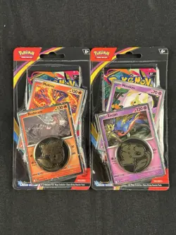 Pokemon Chaos Rising Booster Pack Zacian & Mimikyu Molters & Reshiram - Image 1