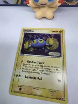 Pokemon TCG Chinchou 50/92 EX Legend Maker Reverse Holo Swirl - Image 3