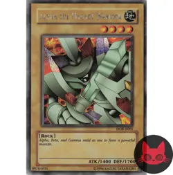 Yugioh Alpha The Magnet Warrior DOR-E001 Prismatic Secret Rare LP - Image 1
