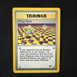Warp Point 126/132 Gym Challenge Trainer Pokemon Card LP - Image 1
