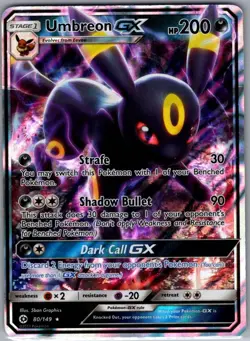 Umbreon GX 80/149 SM Base Set - Pokemon Card - LP - Image 1