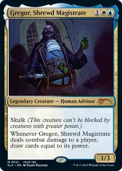 Gregor, Shrewd Magistrate [Secret Lair: Universes Within] Near Mint - Image 1