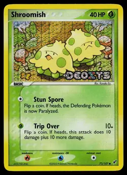 Pokemon Card - Shroomish Deoxys 72/107 Reverse Holo Common - Image 1