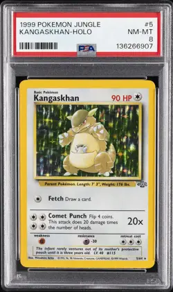 1999 POKEMON JUNGLE #5 KANGASKHAN-HOLO PSA 8 - Image 1