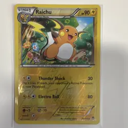 Pokemon TCG Raichu 28/111 XY Furious Fists Reverse Holo Holo Rare 90 HP English - Image 1