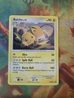 Pokemon TCG Raichu 8/100 Stormfront Holo Rare LP - Image 1