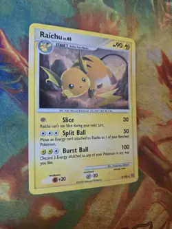 Pokemon TCG Raichu 8/100 Stormfront Holo Rare LP - Image 2