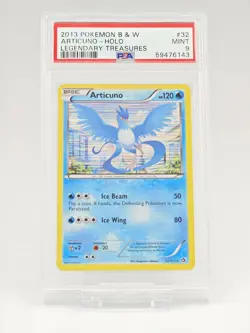 2013 POKEMON BLACK & WHITE LEGENDARY TREASURES #32 ARTICUNO-HOLO PSA 9 - Image 1