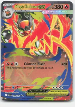 Mega Emboar ex 031/217 Double Rare Ascended Heroes Pokemon Near Mint - Image 1