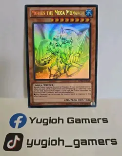 YUGIOH MOBIUS THE MEGA MONARCH LVAL-EN040 GHOST RARE LIGHT PLAYED - Image 1