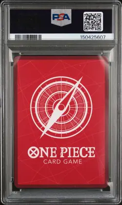 2025 ONE PIECE OP13 #001 CARRYING ON HIS WILL LEADER ALT ART LUFFY PSA 10 - Image 2