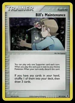 Pokemon Card - Bill's Maintenance FireRed & LeafGreen 87/112 Reverse Holo - Image 1