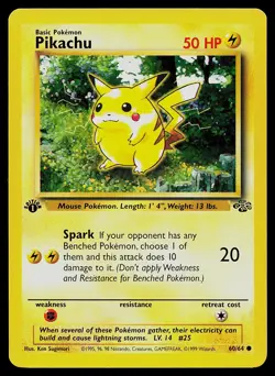 Pokemon Card Jungle Pikachu 60/64 1st Edition Common - Image 1