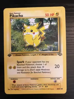 Pikachu 60/64 1st Edition Jungle Set Pokemon Card 1999 - Image 1
