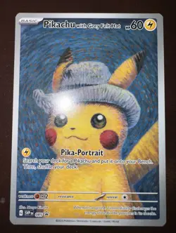 Pokemon Van Gogh Pikachu with Grey Felt Hat SVP EN 085 Promo Card Ungraded - Image 1