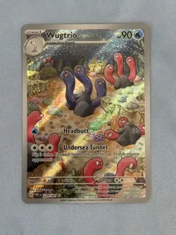 Wugtrio Paldean Fates Holo Illustration Rare Pokemon TCG Card 224/091 - Image 1