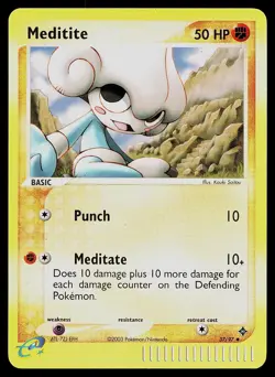 Pokemon Card - Meditite Dragon 37/97 Reverse Holo Uncommon - Image 1