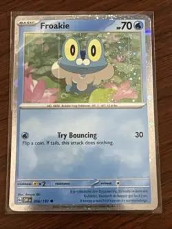Froakie 056/197 Common Holo (Cosmos) Obsidian Flames OBF Pokemon TCG NM - Image 1