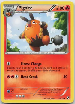 Pignite 17/114 Uncommon Black & White Pokemon NM/LP - Image 1