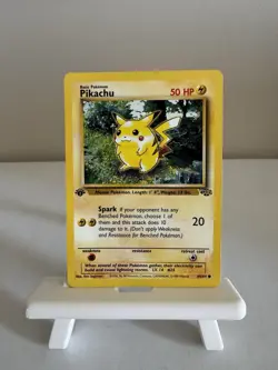 Pokemon Pikachu 60/64 Jungle 1st Edition Regular Common 50 HP 1999 - Image 1