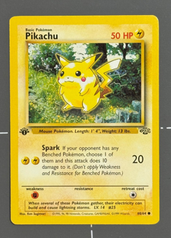 1999 Pokemon Jungle Pikachu 60/64 1st Ed. WOTC LP - Image 1