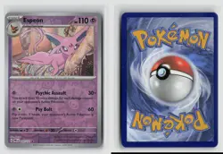 Espeon #033/131 Sv Prismatic Evolutions Reverse Holo Rare Pokemon TCG NM - Image 3