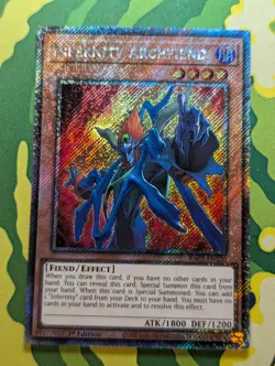 Infernity Archfiend RA03-EN220 Platinum Secret Rare 1st Edition YuGiOh TCG Card - Image 1