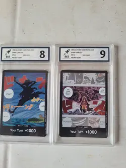 ONE PIECE SPECIAL 2-CARD PROMO DON!! MINI-BUNDLE (2 CARD SET) - RKT GRADED 9 - Image 1