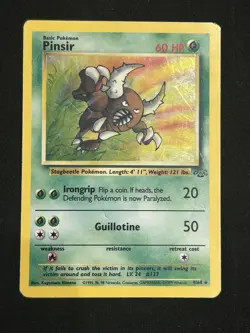 Pinsir 9/64 Jungle Set Holo Rare Pokemon Card WOTC Vintage Pokemon TCG 1999 MP - Image 1