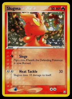 Pokemon Card - Slugma Team Rocket Returns 77/109 Reverse Holo Common Stamped - Image 1