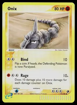 Pokemon Card - Onix Sandstorm 71/100 Reverse Holo Common - Image 1