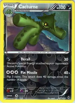 Cacturne 88/162 Uncommon - Pokemon TCG XY-BREAKthrough - Reverse Holo (NM) - Image 1