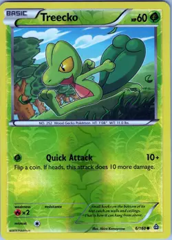Treecko 6/160 Common - Pokemon TCG XY: Primal Clash - Reverse Holo (NM) - Image 1