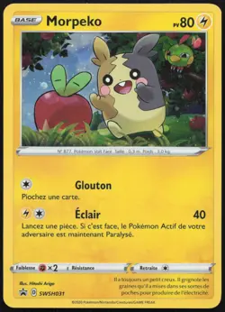 Carte Pokemon Morpeko SWSH031 Holo Promo SWSH Francais - Image 1