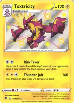 TOXTRICITY SV042/SV122 SHINY RARE SHINING FATES SHINY VAULT POKEMON NEAR MINT - Image 2