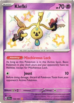 KLEFKI 159/091 SHINY RARE PALDEAN FATES POKEMON NEAR MINT - Image 2