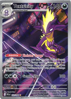 TOXTRICITY 103/094 ILLUSTRATION RARE PHANTASMAL FLAMES POKEMON NEAR MINT - Image 2