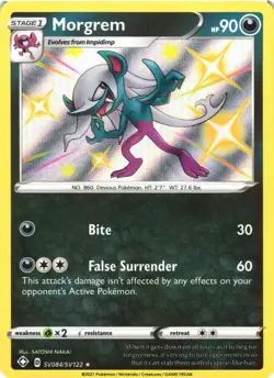 MORGREM SV084/SV122 SHINY RARE SHINING FATES SHINY VAULT POKEMON NEAR MINT - Image 2