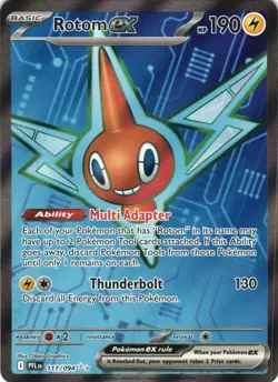 ROTOM EX 111/094 ULTRA RARE PHANTASMAL FLAMES POKEMON NEAR MINT - Image 2
