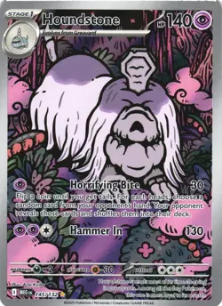 HOUNDSTONE 145/132 ILLUSTRATION RARE MEGA EVOLUTION POKEMON NEAR MINT - Image 2