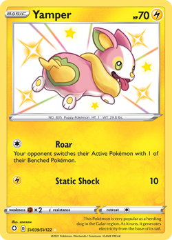 YAMPER SV039/SV122 SHINY RARE SHINING FATES SHINY VAULT POKEMON MP - Image 1