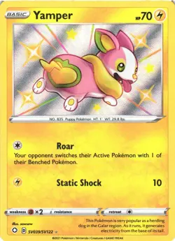 YAMPER SV039/SV122 SHINY RARE SHINING FATES SHINY VAULT POKEMON MP - Image 2