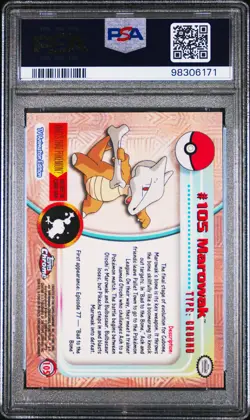 2000 TOPPS CHROME POKEMON T.V. #105 MAROWAK PSA 10 - Image 2